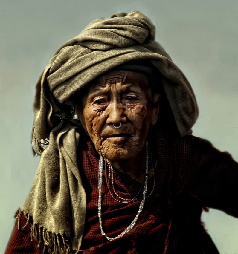 Wise Elder Portrait by Yvette Depaepe — canvas wall art