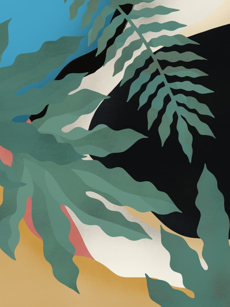 Lush Abstract Foliage by Little Dean — canvas wall art