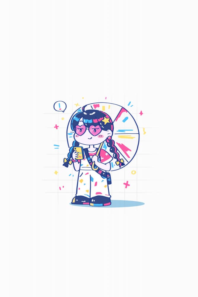 Playful Kawaii Girl by Xuan Thai — canvas wall art