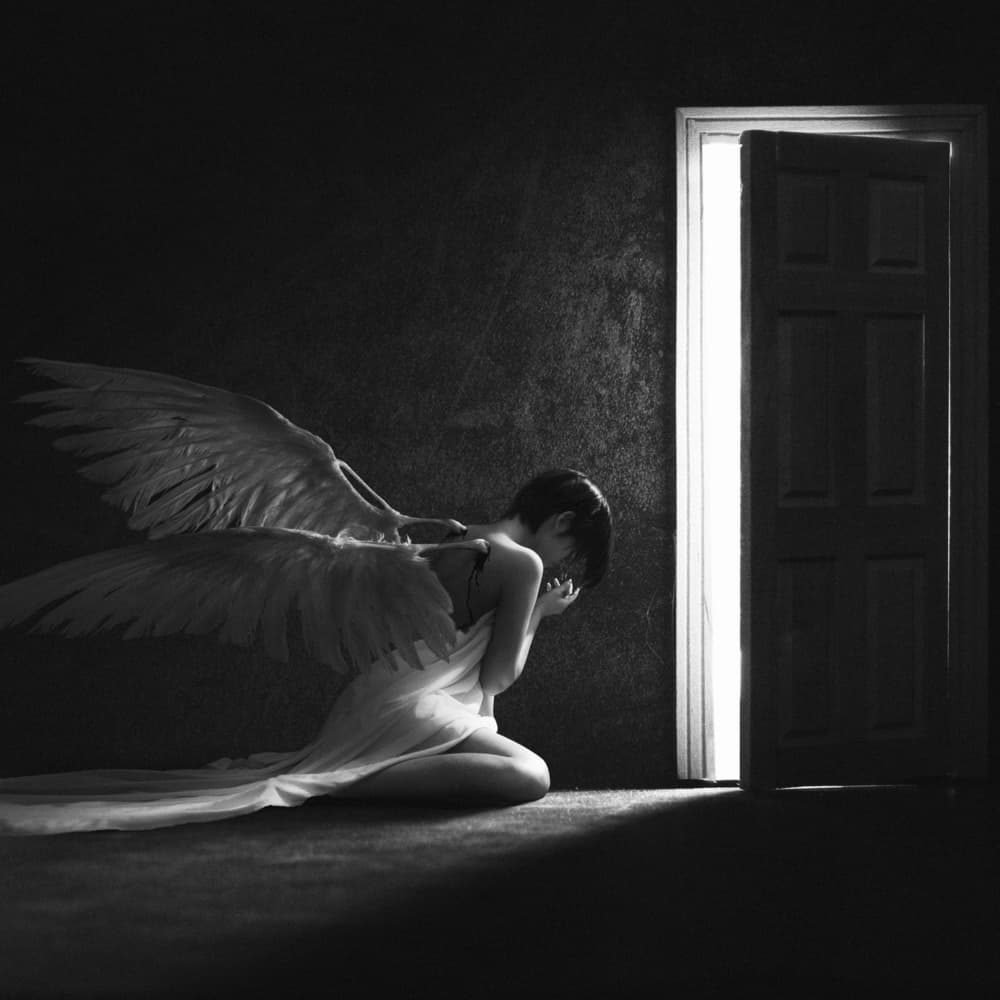 Angel at the Threshold by Terry F — canvas wall art