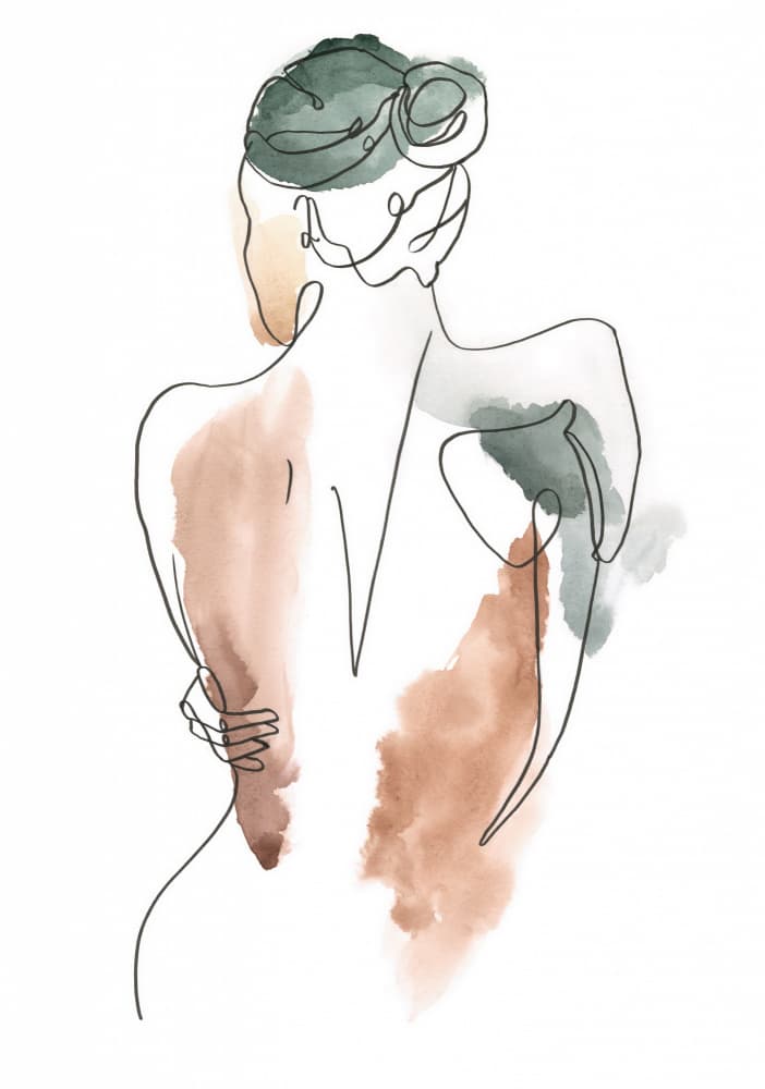 Abstract Female Form by Lor Muller — canvas wall art