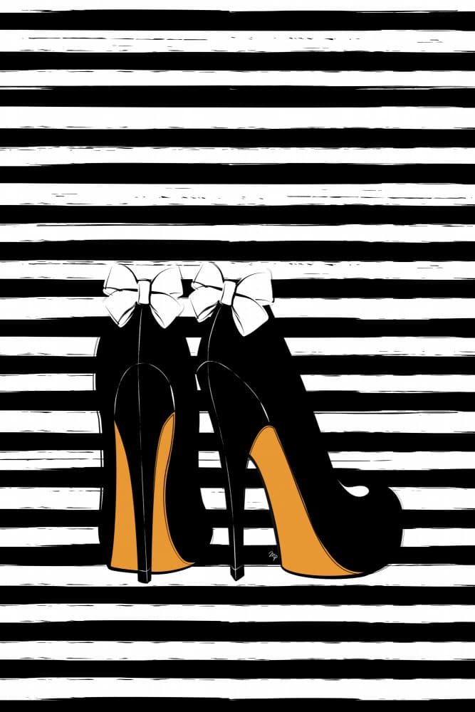 Chic Bow High Heels by Martina — canvas wall art