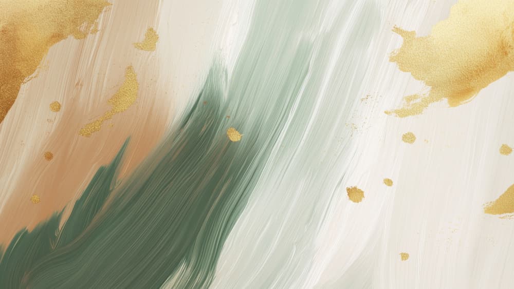 Golden Green Abstract by Marika Barsrsind β canvas wall art