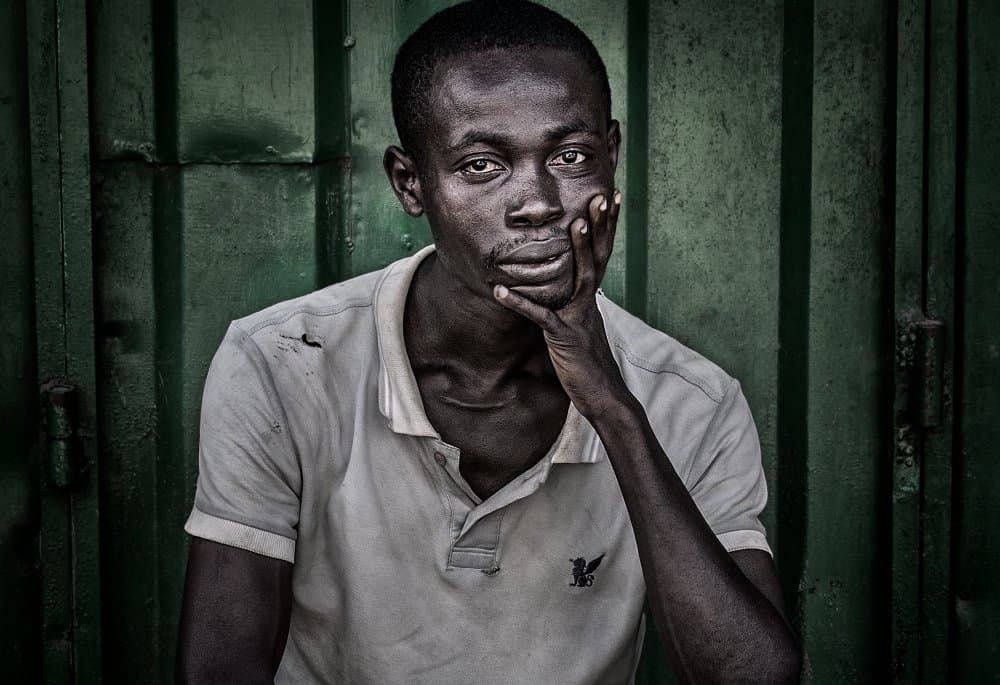 Man from Ghana. by Joxe Inazio Kuesta Garmendia — canvas wall art