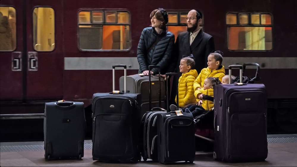 Family Train Journey by Lus Joosten — canvas wall art