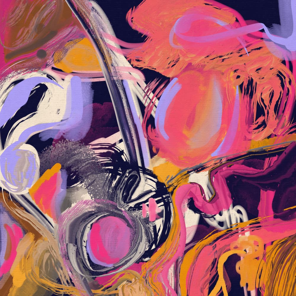 Vibrant Abstract Swirls by Josie George — canvas wall art
