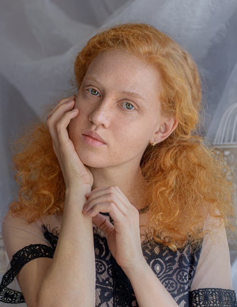 Pensive Redhead Portrait by Tanya Markova — canvas wall art