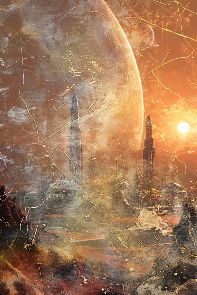 Sci-Fi Planet Spires by Rafal Kulik — canvas wall art
