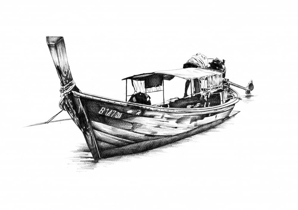 Thai Longtail Boat by Kulik — canvas wall art