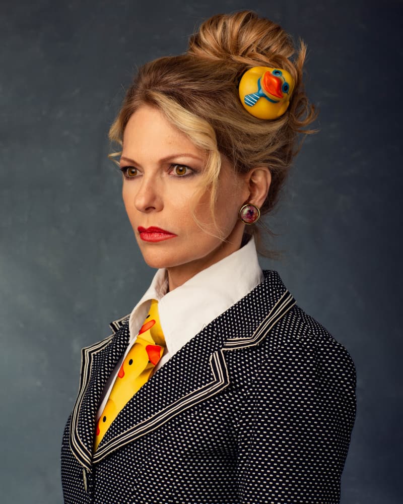 Quirky Business Woman by Anderson Diaz — canvas wall art
