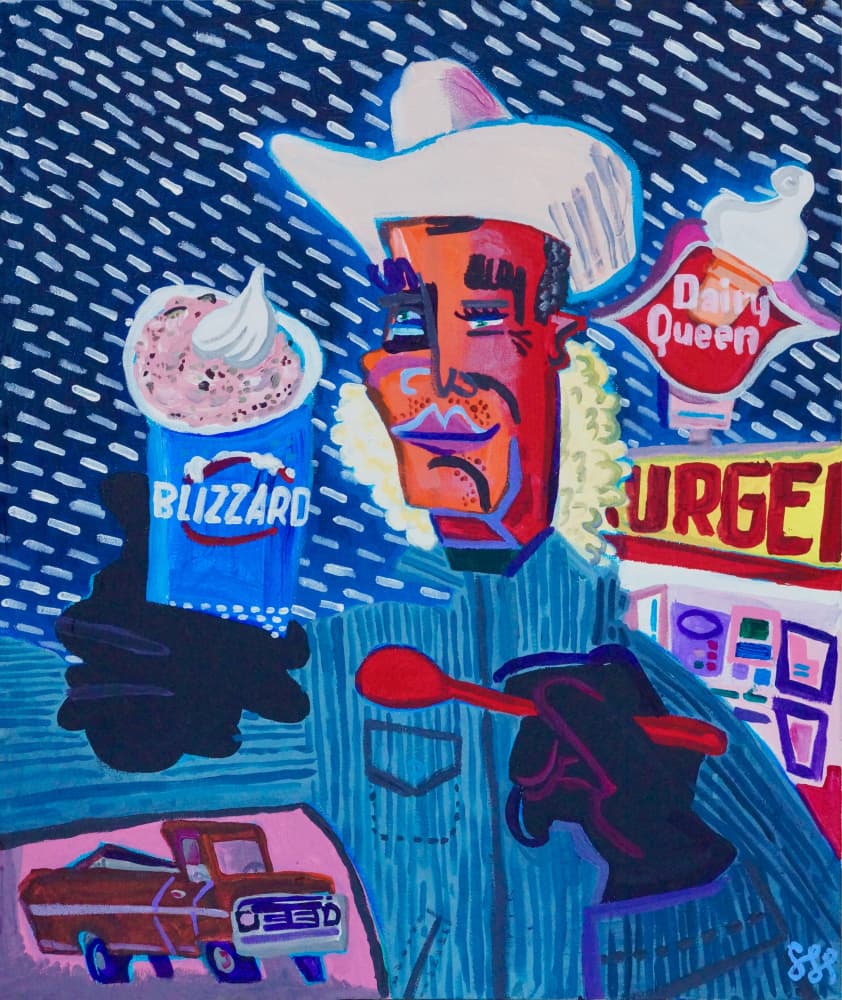 Cowboy Blizzard Night by Steve Spencer — canvas wall art