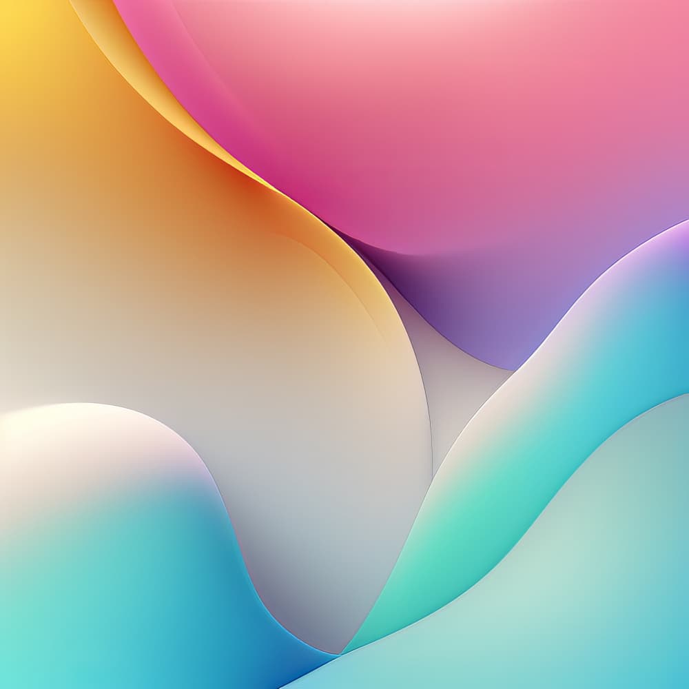 Colorful Gradient Curves by Bilge Paksoylu — canvas wall art
