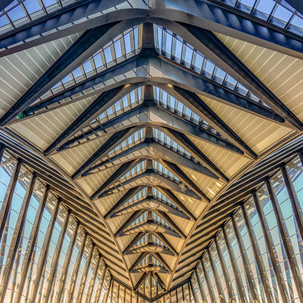 Geometric Building Interior by Luc Vangindertael (laGrange) — canvas wall art