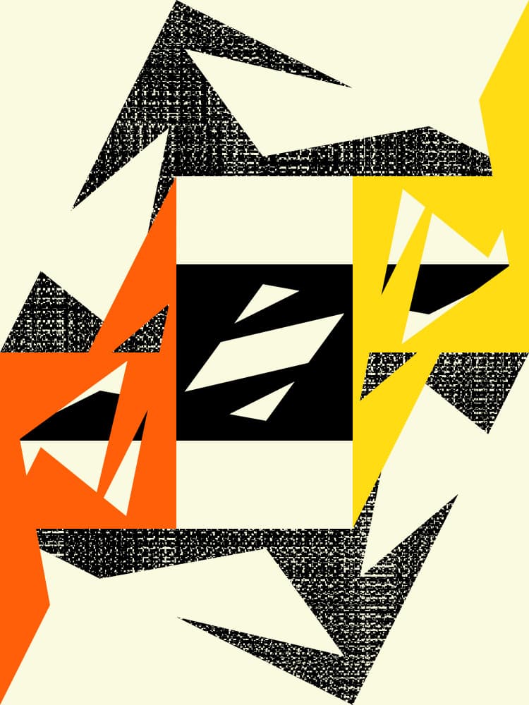 Dynamic Geometric Abstract by Petr Strnad — canvas wall art