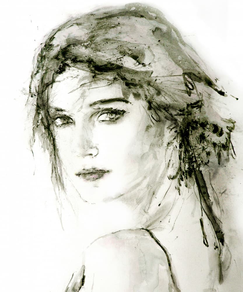 Expressive Woman Portrait by Hein Kocken — canvas wall art