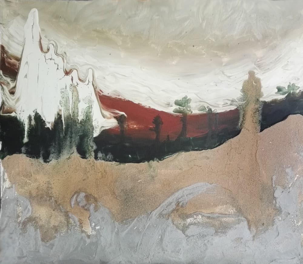 Dramatic Red Desert Mountain by Stefano Mazzolini — canvas wall art