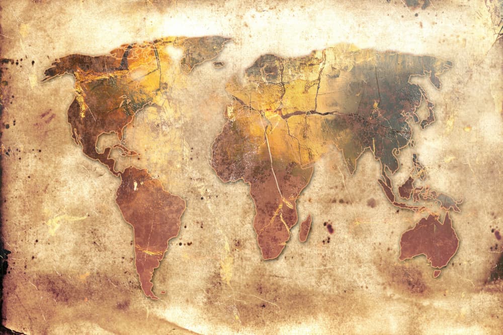 Old World Map by Rafal Kulik — canvas wall art