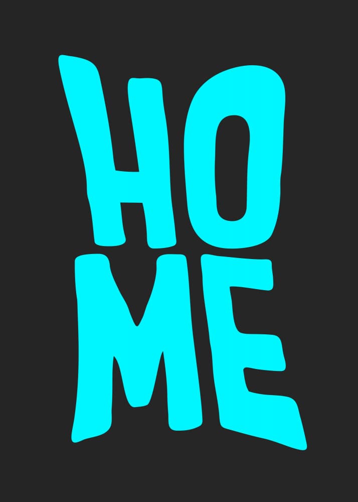 Bright Cyan Home by Andreas Magnusson — canvas wall art