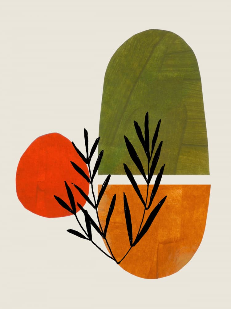 Vibrant Botanical Abstract by Ejaaz Haniff — canvas wall art