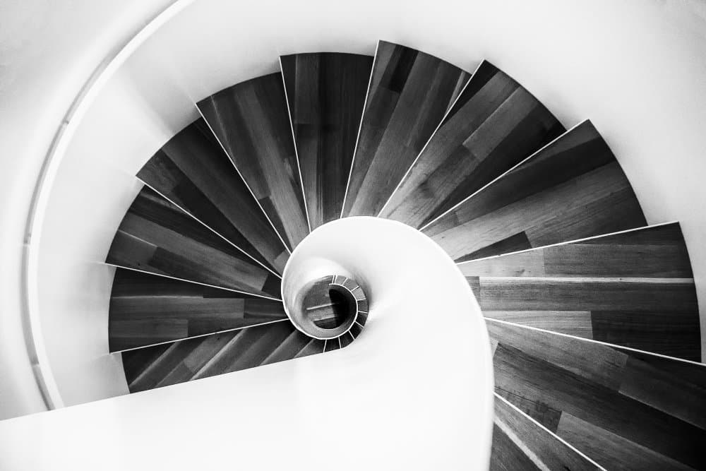 Spiral Staircase Elegance by Michel Groleau — canvas wall art