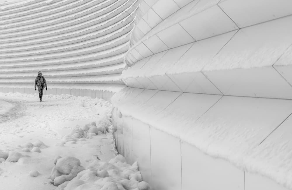Modern Winter Serenity by Anna Niemiec — canvas wall art