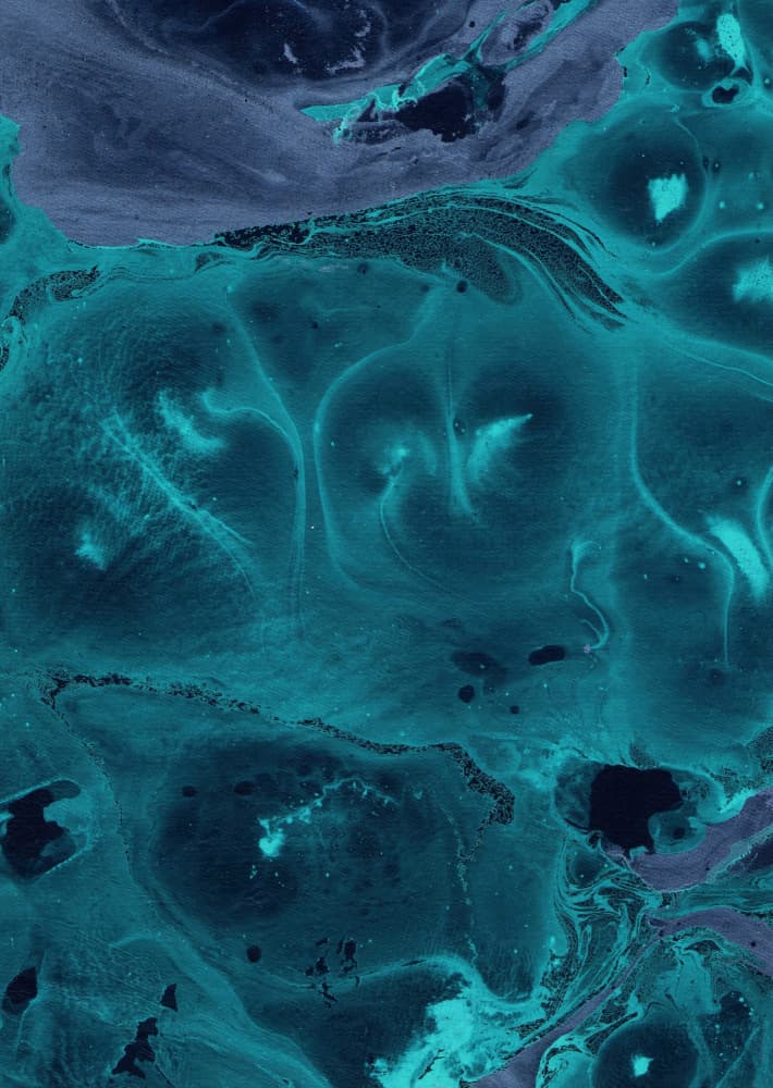 Deep Teal Swirls by Santhosh ch — canvas wall art