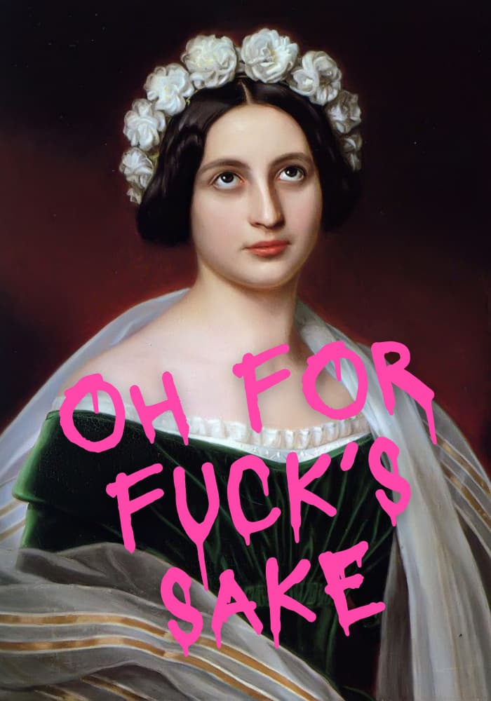Sarcastic Lady Portrait by Athene Fritsch — canvas wall art