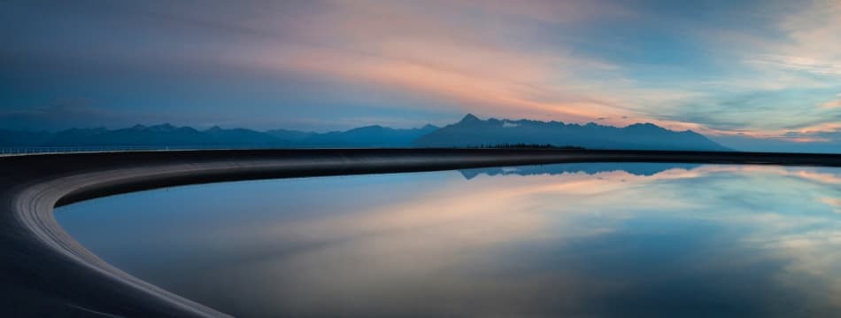 Twilight Mountain Reflection by Peter Svoboda MQEP — canvas wall art