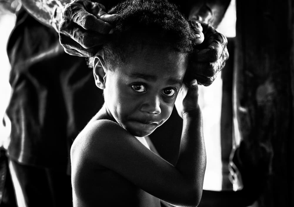 Pensive Young Child by Joxe Inazio Kuesta Garmendia — canvas wall art