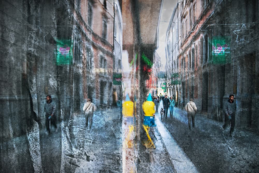 Moody Urban Layers by Nicodemo Quaglia — canvas wall art