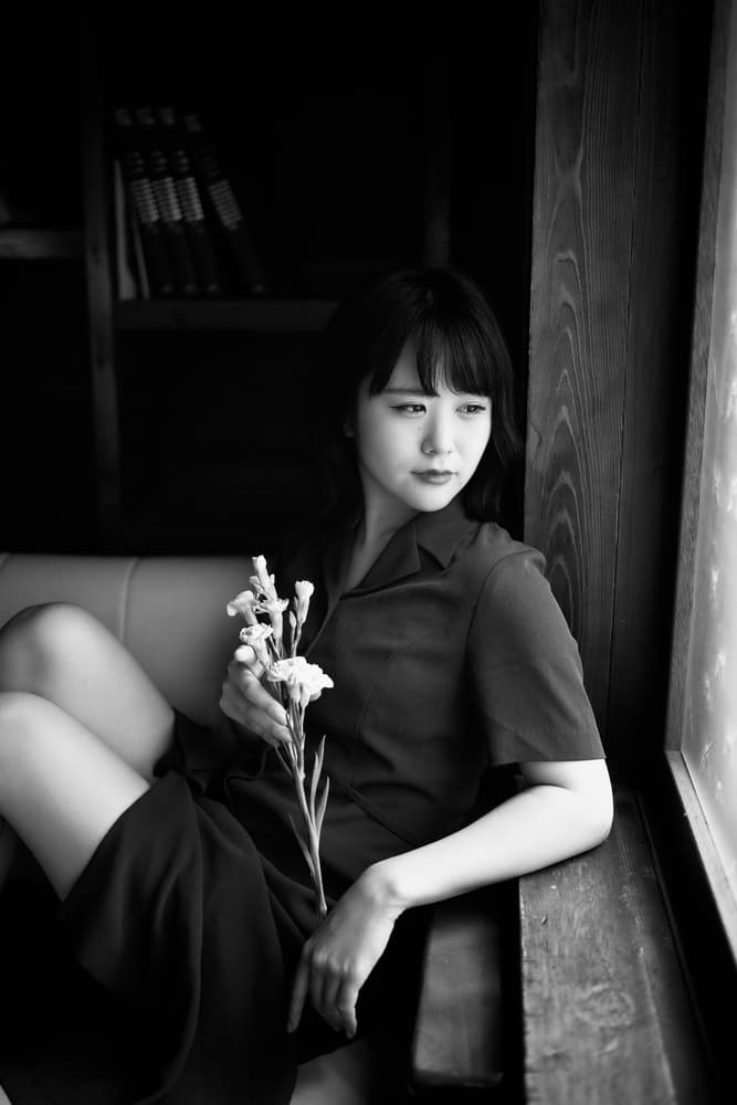 Thoughtful Woman Window by Nobu Ishijima — canvas wall art