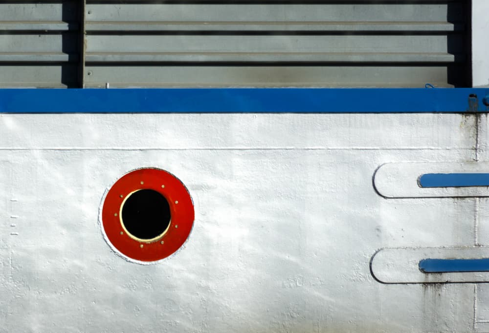 Red Porthole Ship Detail by Stephan Rückert — canvas wall art
