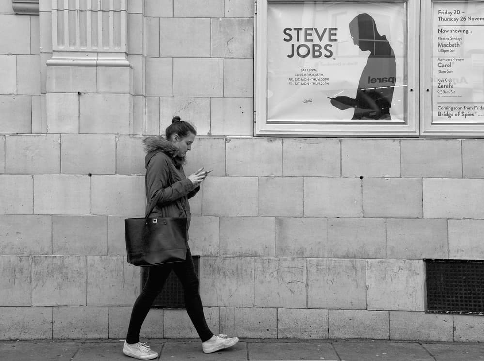 Urban Phone Focus by Lorenzo Grifantini — canvas wall art
