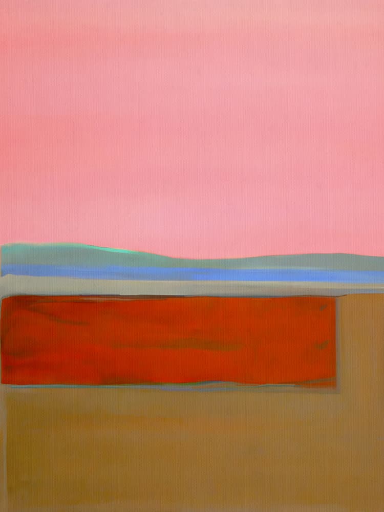 Pink Orange Abstract by The Printable Studio — canvas wall art