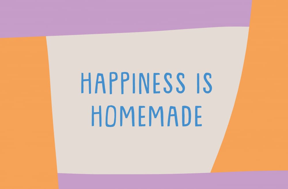 Happiness Is Homemade Quote by Aylin Demir — canvas wall art