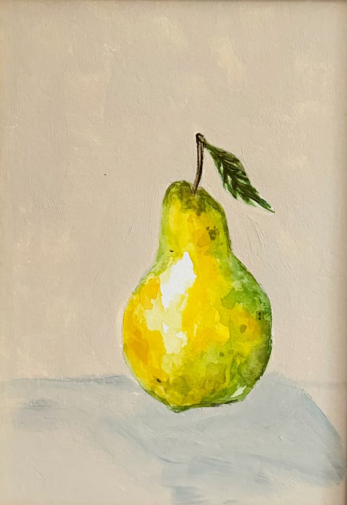 Vibrant Pear Still Life by Madison Phipps — canvas wall art