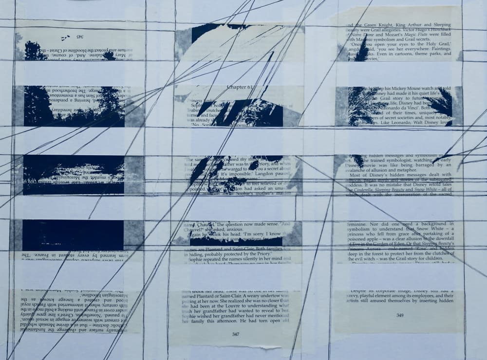 Abstract Literary Grid by kellymariesmith — canvas wall art