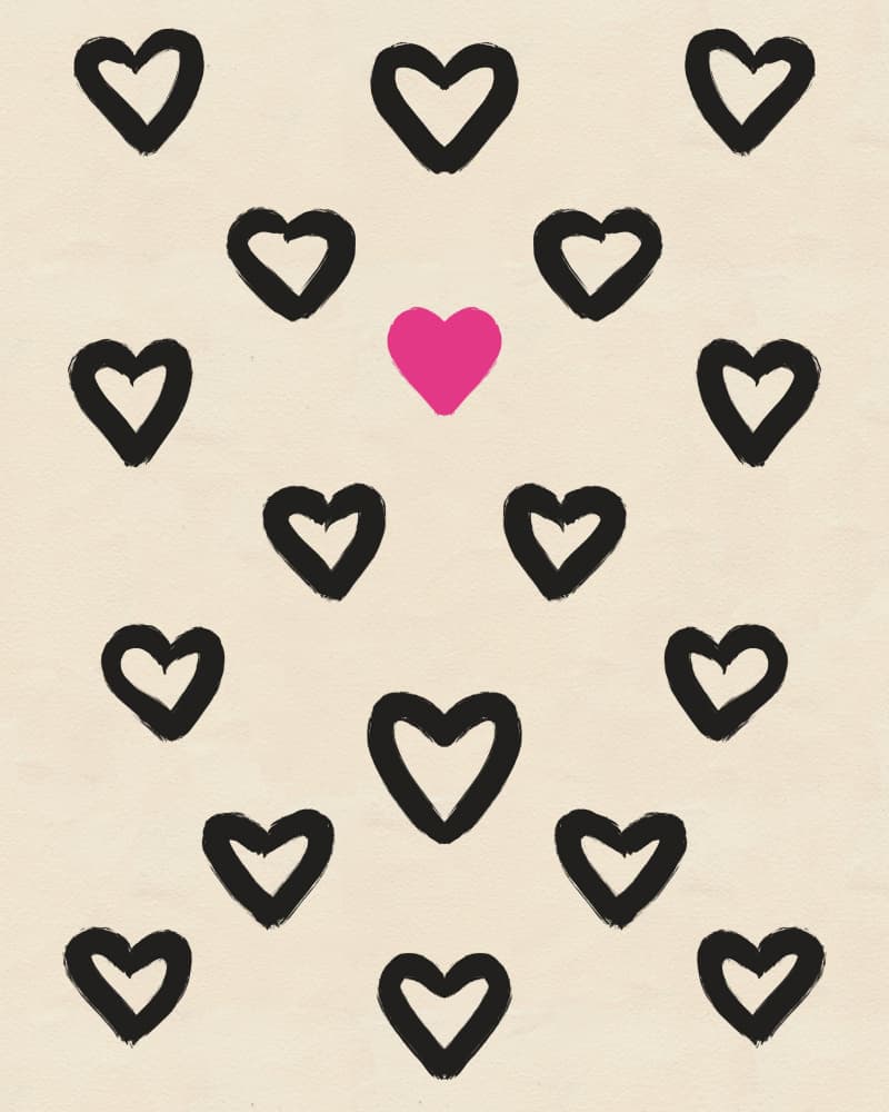 Unique Pink Heart by Deepthi s — canvas wall art