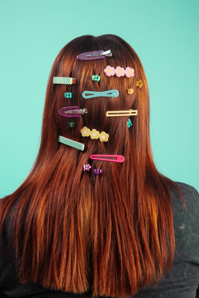 Playful Hair Clips by Julia Ramiro — canvas wall art