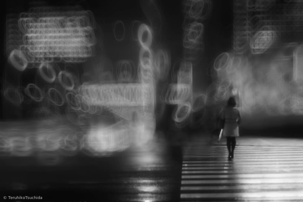 Night City Walker by Teruhiko Tsuchida — canvas wall art
