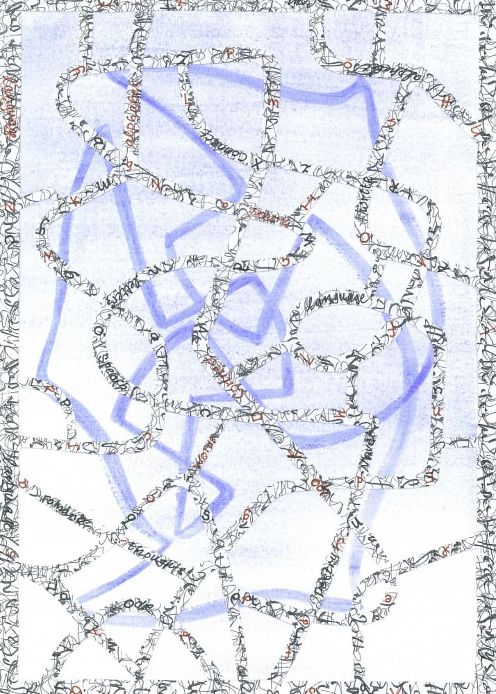 Abstract Letter Maze by Isabelle Brent — canvas wall art