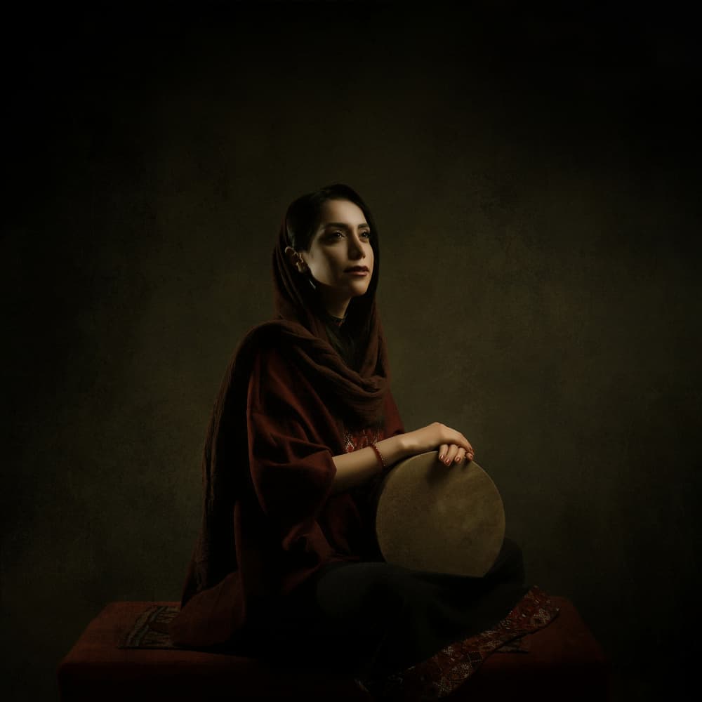 Pensive Drum Musician by Moein Hasheminasab — canvas wall art