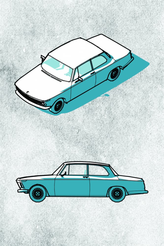 Retro Car Duo by jay stanley — canvas wall art