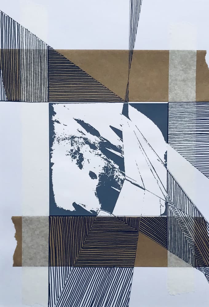 Geometric Patterned Collage by kellymariesmith — canvas wall art