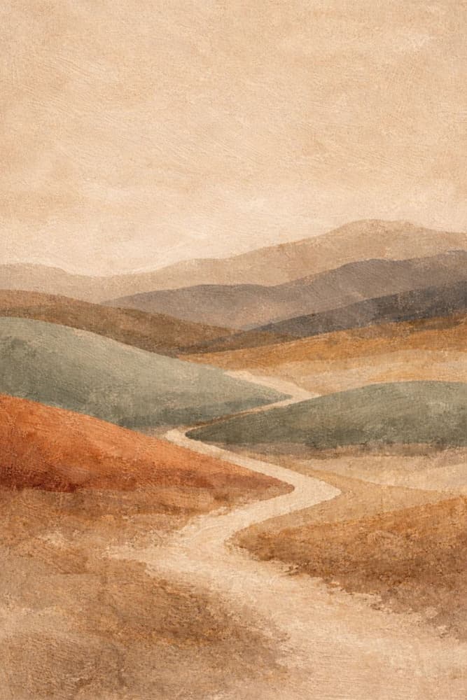 Rolling Hills Autumn Path by Sally Ann Moss — canvas wall art