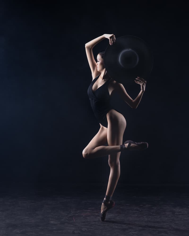 Elegant Dancer with Hat by Lisdiyanto Suhardjo — canvas wall art
