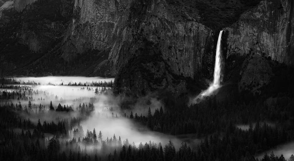Serene Yosemite Falls by Rob Darby — canvas wall art