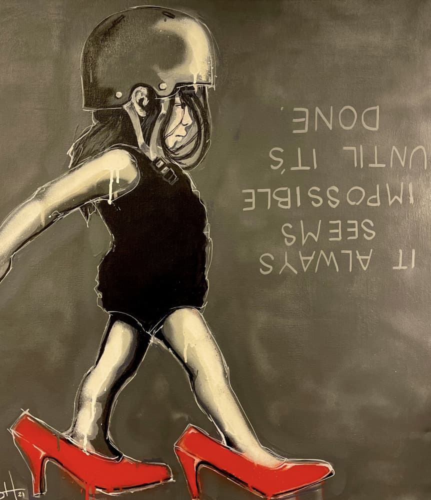 Impossible - Bold Steps Forward by Suzan Habib — canvas wall art