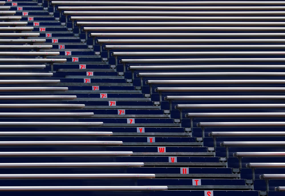 Geometric Stadium Seating by Hans-Wolfgang Hawerkamp — canvas wall art