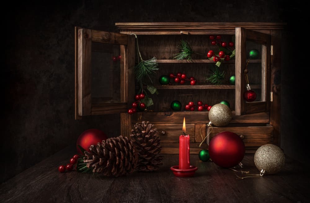 Rustic Christmas Still Life by Margareth Perfoncio — canvas wall art